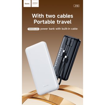  Аккумулятор внешний резервный HOCO J118 Speed energy power bank with cable 10000mAh черный 