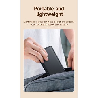  Аккумулятор внешний резервный HOCO J118 Speed energy power bank with cable 10000mAh черный 