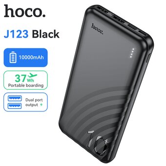  Аккумулятор внешний резервный HOCO J123 Element power bank 10000mAh черный 