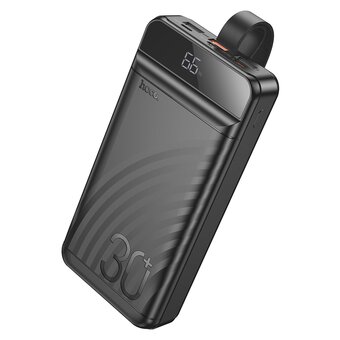  Аккумулятор внешний резервный HOCO J123B Element 22.5W+PD20W fully compatible power bank with digital display 30000mAh (чёрный) 