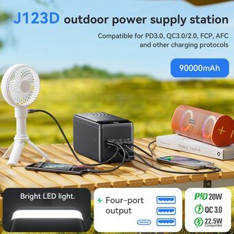  Аккумулятор внешний резервный HOCO J123D Element 22.5W+PD20W digital display 90000mAh 