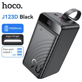  Аккумулятор внешний резервный HOCO J123D Element 22.5W+PD20W digital display 90000mAh 