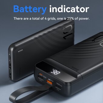  Аккумулятор внешний резервный HOCO J123 Element power bank 10000mAh черный 