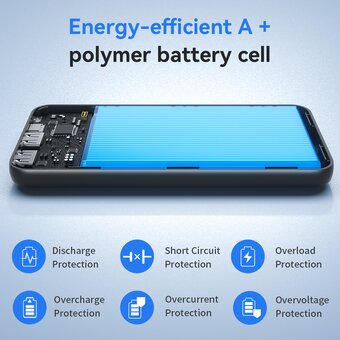  Аккумулятор внешний резервный HOCO J123 Element power bank 10000mAh черный 