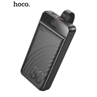  Аккумулятор внешний резервный HOCO J123B Element 22.5W+PD20W fully compatible power bank with digital display 30000mAh (чёрный) 