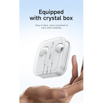  Наушники HOCO M101 Max Crystal grace wire-controlled earphones with microphone белый 