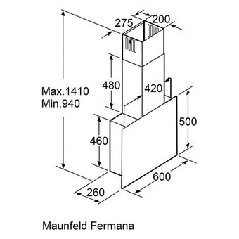  Кухонная вытяжка MAUNFELD Fermana 60 чёрный 