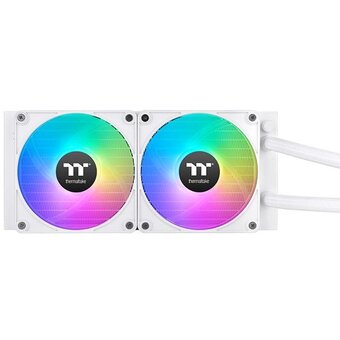  СВО Thermaltake TH240 V2 Ultra EX Snow ARGB (CL-W425-PL12SW-A) Soc-AM5/AM4/1151/1200/1700 белый 4-pin 28.5dB Al+Cu LCD Ret 