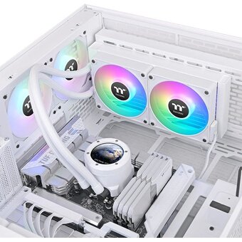  СВО Thermaltake TH240 V2 Ultra EX Snow ARGB (CL-W425-PL12SW-A) Soc-AM5/AM4/1151/1200/1700 белый 4-pin 28.5dB Al+Cu LCD Ret 