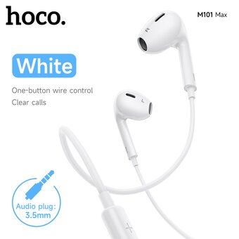  Наушники HOCO M101 Max Crystal grace wire-controlled earphones with microphone белый 