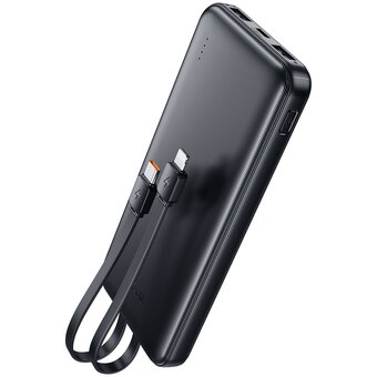  Аккумулятор внешний резервный HOCO J118 Speed energy power bank with cable 10000mAh черный 
