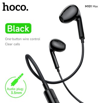  Наушники HOCO M101 Max Crystal grace wire-controlled earphones with microphone черный 