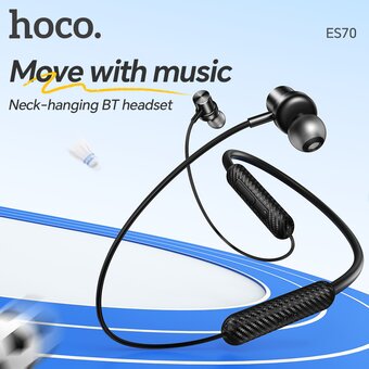  Наушники bluetooth HOCO ES70 Armour neck-mounted BT earphones (черные) 