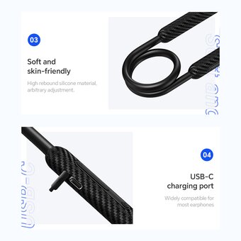  Наушники bluetooth HOCO ES70 Armour neck-mounted BT earphones (черные) 