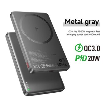  Аккумулятор внешний резервный HOCO Q26 Joy PD20W magnetic fast charging power bank 5000mAh серый 