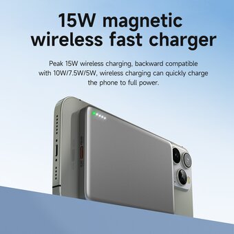  Аккумулятор внешний резервный HOCO Q26 Joy PD20W magnetic fast charging power bank 5000mAh серый 