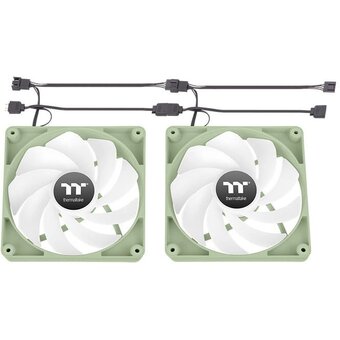  Вентилятор Thermaltake CT120 Sync Matcha реверсивный ARGB зеленый (CL-F200-PL12MG-A) 4-pin 31.2dB Ret 