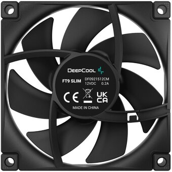  Вентилятор DEEPCOOL FT9 Slim 92x92x15мм (White LED, черный, 1500-2950об/мин) Color Box 