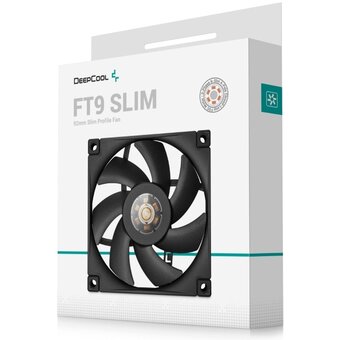  Вентилятор DEEPCOOL FT9 Slim 92x92x15мм (White LED, черный, 1500-2950об/мин) Color Box 