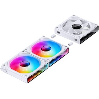  Вентилятор JONSBO ZK-120WR(3 in 1) White 120х120х25мм Reverse (ARGB LED, 800-1800об/мин, белый) Retail 