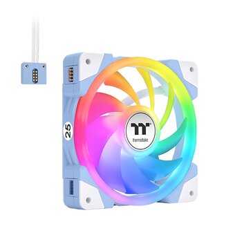  Вентилятор Thermaltake Swafan EX12 реверсивный ARGB 120x120x25mm голубой/белый (CL-F183-PL12BU-A) 4-pin 30.6-32.5dB Ret 