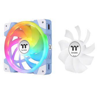  Вентилятор Thermaltake Swafan EX12 реверсивный ARGB 120x120x25mm голубой/белый (CL-F183-PL12BU-A) 4-pin 30.6-32.5dB Ret 