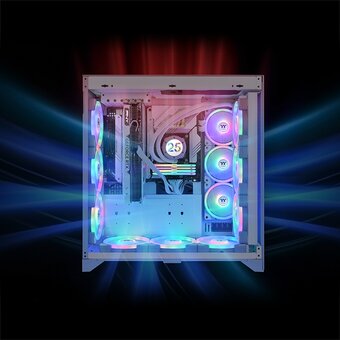  Вентилятор Thermaltake Swafan EX12 реверсивный ARGB 120x120x25mm голубой/белый (CL-F183-PL12BU-A) 4-pin 30.6-32.5dB Ret 