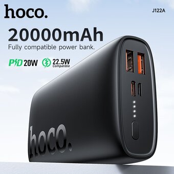  Аккумулятор внешний резервный HOCO J122A Respect 22.5W+PD20W 20000mAh (чёрный) 
