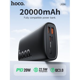  Аккумулятор внешний резервный HOCO J122A Respect 22.5W+PD20W 20000mAh (чёрный) 
