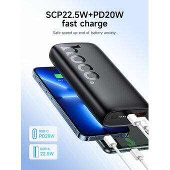  Аккумулятор внешний резервный HOCO J122A Respect 22.5W+PD20W 20000mAh (чёрный) 