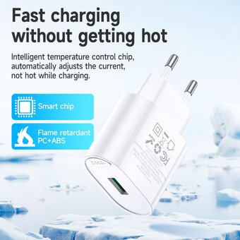  CЗУ HOCO C109A Fighter single port QC3.0 charger EU белый 