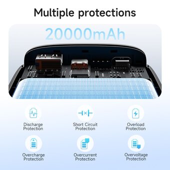  Аккумулятор внешний резервный HOCO J122A Respect 22.5W+PD20W 20000mAh (чёрный) 