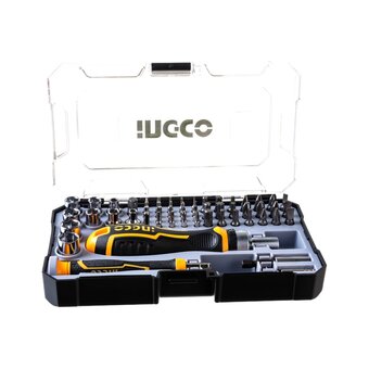  Отвертка Ingco HKSDB0558 с набором бит 55 шт 