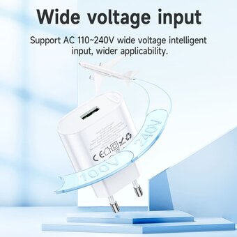 CЗУ HOCO C109A Fighter single port QC3.0 charger EU белый 