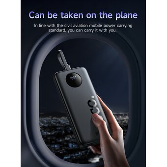  Аккумулятор внешний резервный HOCO J132 Sabio 22.5W+PD20W fully compatible power bank with 3 cables 10000mAh черный 