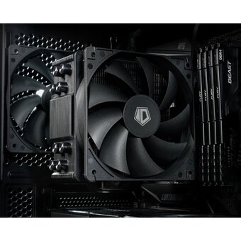  Кулер ID-COOLING SE-214-XT Black LGA20XX/1700/1200/115X/AM5/AM4 (16шт/кор, TDP 180W, PWM, 4 тепл.трубки прямого контакта, FAN 120mm) RET 