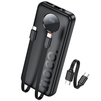  Аккумулятор внешний резервный HOCO J132 Sabio 22.5W+PD20W fully compatible power bank with 3 cables 10000mAh черный 