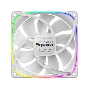 Вентилятор Geometric Future Squama 2503RW (1F2503R112011) Single Pack / 120mm, 2000 RPM, 69.11 CFM, 30.92 dBA, 5V ARGB, White, Reverse 
