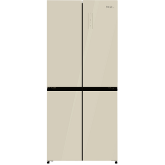  Холодильник ZUGEL ZRCD430С бежевое стекло 