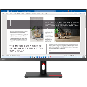  Монитор Lenovo ThinkVision S27i-30 (63DFKAT4UK) черный 