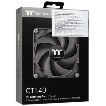  Вентилятор Thermaltake CT140 черный (CL-F148-PL14BL-A) 4-pin 30.5dB Ret 