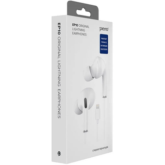  Наушники проводные PERO EP10WH Lightning connector Bluetooth белый 