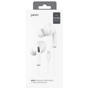  Наушники проводные PERO EP10WH Lightning connector Bluetooth белый 