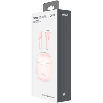  Наушники беспроводные PERO TWS05 Colorful (PTWS05CP) Coral Pink 