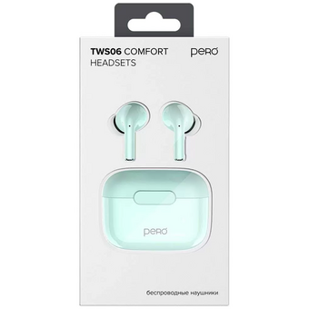  Наушники беспроводные PERO TWS06 Comfort (PTWS06G) Green 