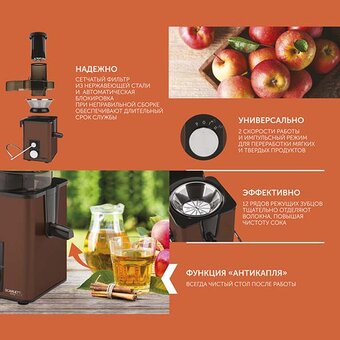  Соковыжималка SCARLETT SC-JE50S57 Brown 