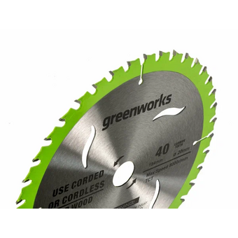  Диск пильный GREENWORKS 2943307 184x20х40T 