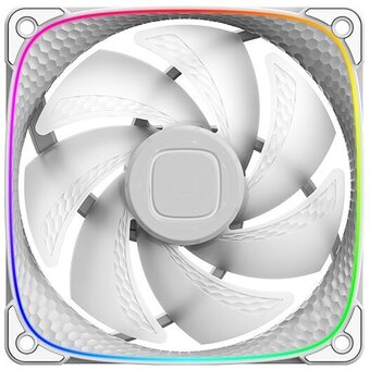  Вентилятор Geometric Future Squama 2503W (1F2503W112001) Single Pack / 120mm, 2000 RPM, 69.11 CFM, 29.0 dBA, 5V ARGB, White 