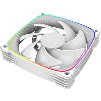  Вентилятор Geometric Future Squama 2503W (1F2503W112001) Single Pack / 120mm, 2000 RPM, 69.11 CFM, 29.0 dBA, 5V ARGB, White 