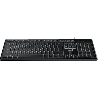  Клавиатура Genius SlimStar 820, проводная, USB, 104 клавиши, черный 